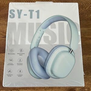 SY-T1 Wireless Headphones Bluetooth 5.3 Blue New